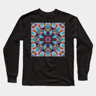 Turquoise mandala Long Sleeve T-Shirt